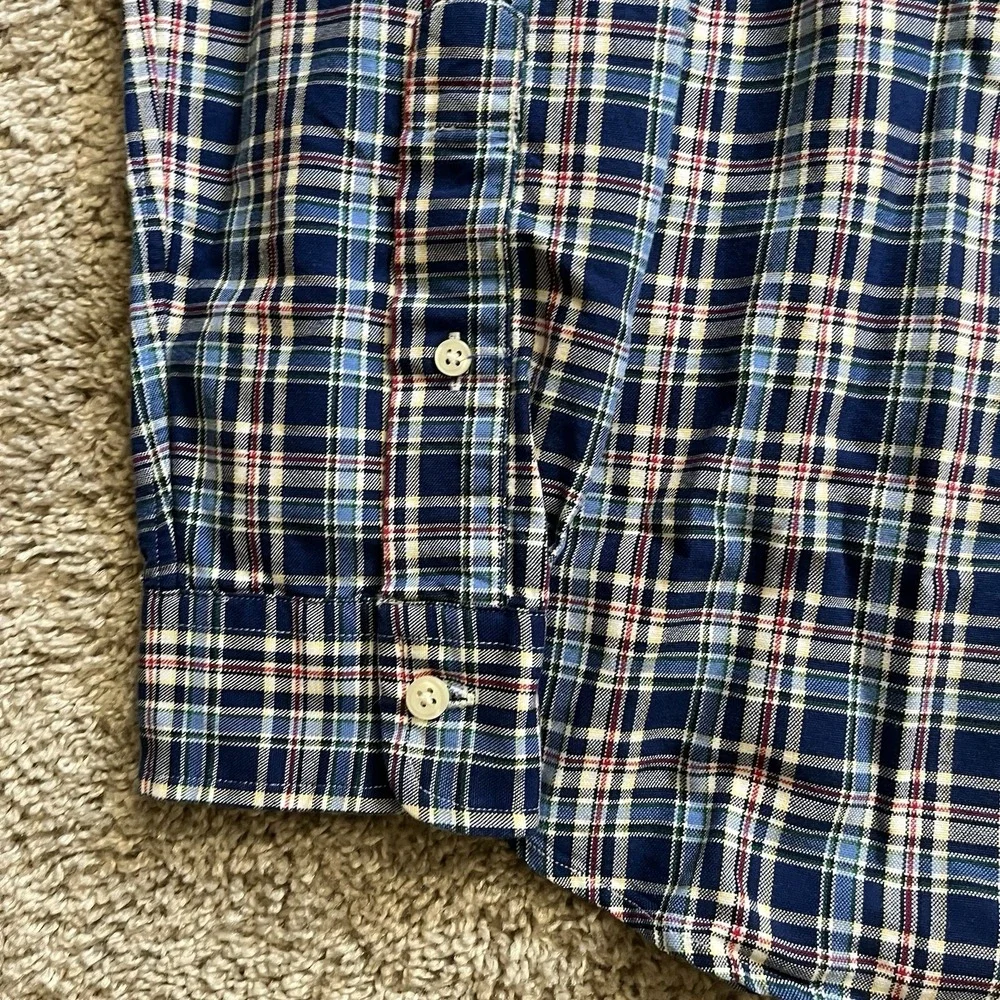 Polo Ralph Lauren Mens Medium‎  Multi Color Plaid Long Sleeve Button Flesh Pony
